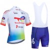Set Fietsshirt + Korte Koersbroek 2024 Team TotalEnergies Wit